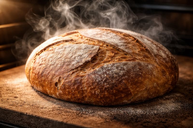 Vapor saliendo del horno durante el horneado